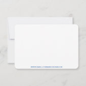 Blauw Agate-huwelijksreactie RSVP Kaartje (Achterkant)