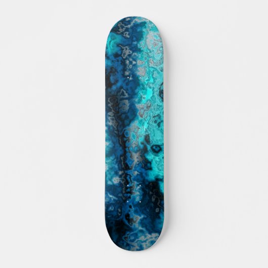 Blauw Agate Persoonlijk Skateboard (Voorkant)