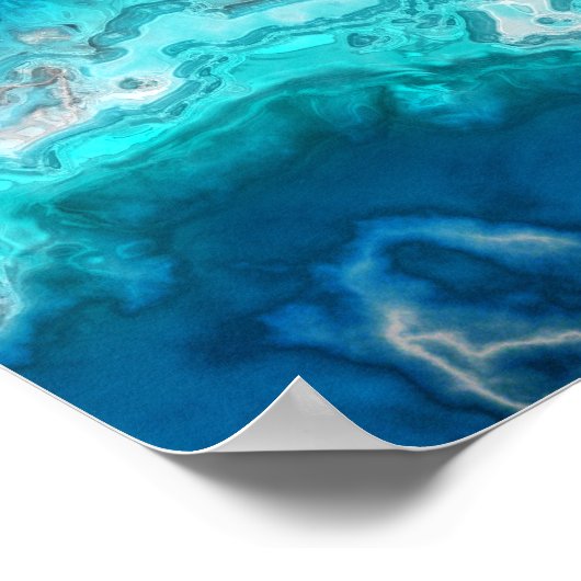 Blauw Agate Poster (Hoek)