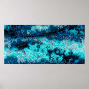 Blauw Agate Poster