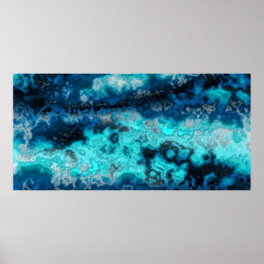 Blauw Agate Poster (Voorkant)
