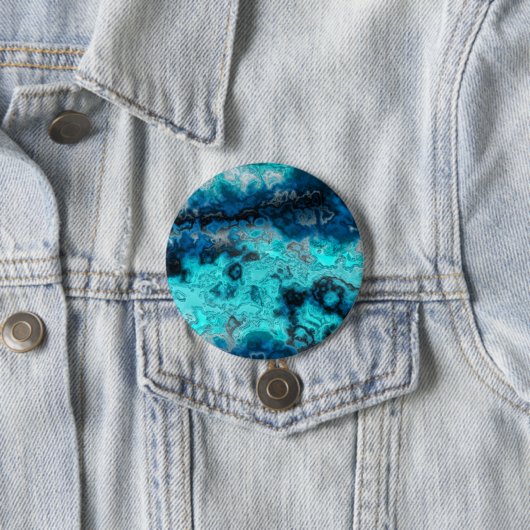 Blauw Agate Ronde Button 7,6 Cm (In situ)