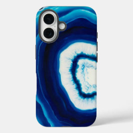 Blauw Agate Slice | ABSTRACT iPhone 16 Hoesje