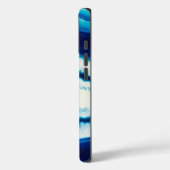 Blauw Agate Slice | ABSTRACT Case-Mate iPhone Case (Achterkant / Links)