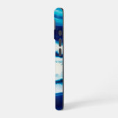 Blauw Agate Slice | ABSTRACT iPhone 16 Hoesje (Linkerkant)