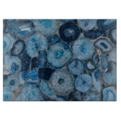Blauw Agate Stone Quartz Afdrukken Snijplank (Voorkant)