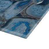 Blauw Agate Stone Quartz Afdrukken Snijplank (Hoek)