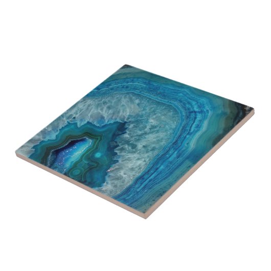 Blauw Agate Tegeltje (Zijkant)