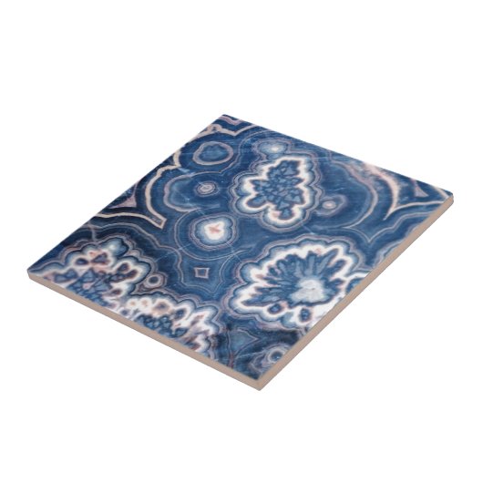 Blauw Agate Tegeltje (Zijkant)