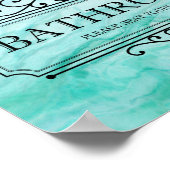 Blauw Agate zit alsjeblieft in je schimmelige badk Poster (Hoek)