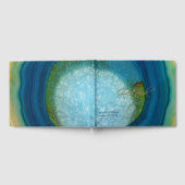 Blauw agaten bruiloft gastenboek (Volledig)