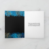 Blauw Alcohol Inkt Verjaardag  Kaart (Binnen)