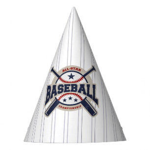 Blauw All Star Sport Honkbal Verjaardagsfeestje Feesthoedjes
