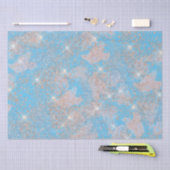 Blauw alle textuur van het Splatter van de Occasie Tissuepapier (Craft)
