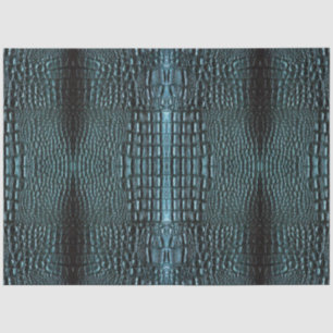 Blauw alligator lederen textuur patroon tissuepapier