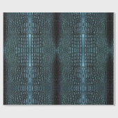 Blauw alligatorleer cadeaupapier (Vlak)