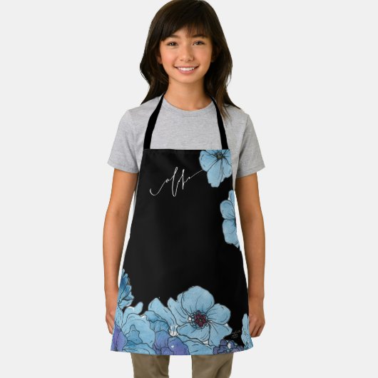 Blauw Aloha Bloemen Schort (Insitu)