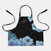 Blauw Aloha Bloemen Schort (Voorkant)