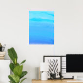 Blauw als de lucht abstracte kunst  poster (Thuiskantoor)
