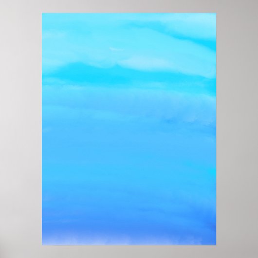 Blauw als de lucht abstracte kunst  poster (Voorkant)