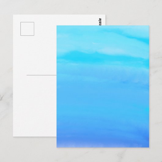 Blauw als de Sky Abstracte Kunst Briefkaart (Voorkant / Achterkant)