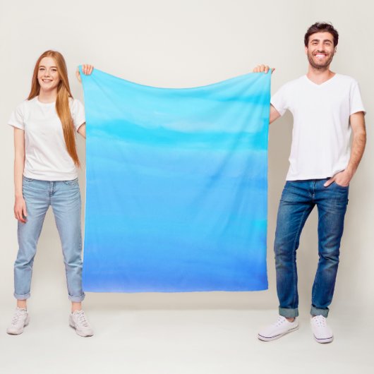 Blauw als de Sky Abstracte Kunst Fleece Deken (In situ)