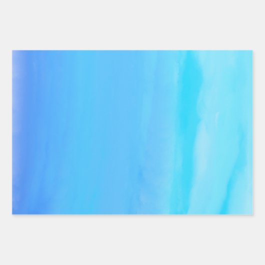 Blauw als de Sky Abstracte Kunst Inpakpapier Vel (Voorkant 3)