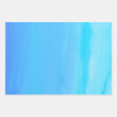 Blauw als de Sky Abstracte Kunst Inpakpapier Vel (Voorkant 2)