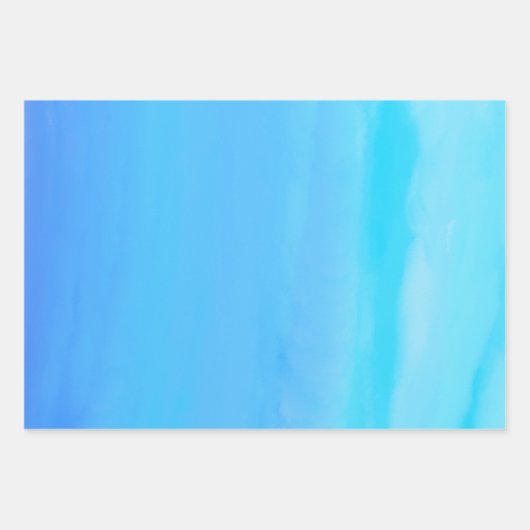 Blauw als de Sky Abstracte Kunst Inpakpapier Vel (Voorkant 2)