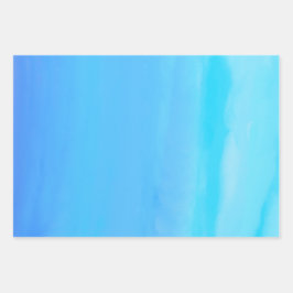 Blauw als de Sky Abstracte Kunst Inpakpapier Vel