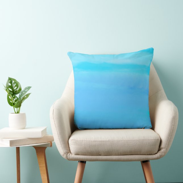 Blauw als de Sky Abstracte Kunst Kussen (Stoel)