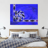Blauw Als De Zee Canvasprint Canvas Afdruk (Insitu (Slaapkamer))