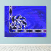 Blauw Als De Zee Canvasprint Canvas Afdruk (Insitu (Houten vloer))