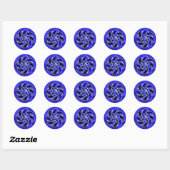 Blauw als de Zee tikt Ronde Sticker (Vel)