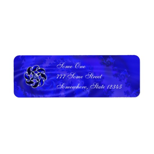 Blauw Als het Zee Adresetiketten Etiket (Voorkant)