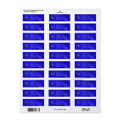 Blauw Als het Zee Adresetiketten Etiket (Full Sheet)
