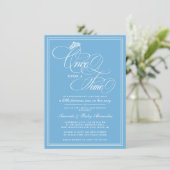 Blauw Als-ie-eens Prinses Babyshower Kaart (Staand voorkant)