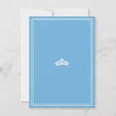 Blauw Als-ie-eens Prinses Babyshower Kaart (Achterkant)