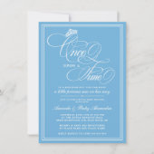 Blauw Als-ie-eens Prinses Babyshower Kaart (Voorkant)