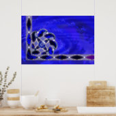 Blauw als Zee afdrukken Poster (Keuken)