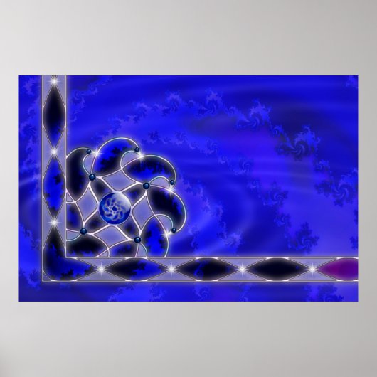 Blauw als Zee afdrukken Poster (Voorkant)