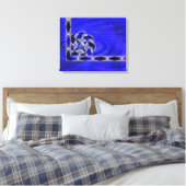 Blauw als Zee Canvas afdrukken (Insitu (Slaapkamer))