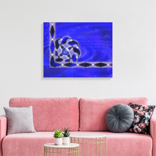 Blauw als Zee Canvas afdrukken (Insitu (Woonkamer))