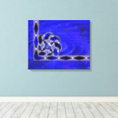 Blauw als Zee Canvas afdrukken (Insitu (Houten vloer))
