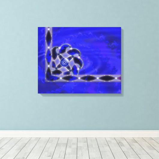 Blauw als Zee Canvas afdrukken (Insitu (Houten vloer))