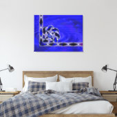 Blauw als Zee Canvas afdrukken (Insitu (Slaapkamer))