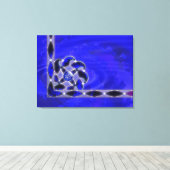 Blauw als Zee Canvas afdrukken (Insitu (Houten vloer))