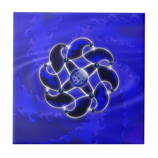 Blauw als Zee decoratieve tegel Tegeltje (Voorkant)