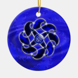 Blauw als Zee Keramisch Ornament