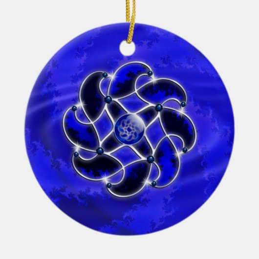 Blauw als Zee Keramisch Ornament (Voorkant)